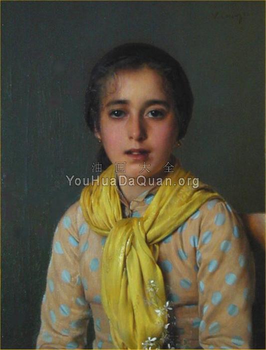 Girl with Yellow Shawl - 维托里奥·梅特奥·柯尔克斯